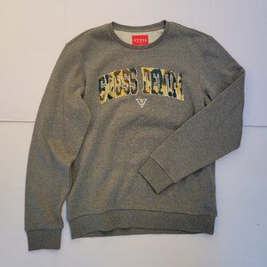 GUESS Men's Embroidered Gray Sweatshirt sz Medium